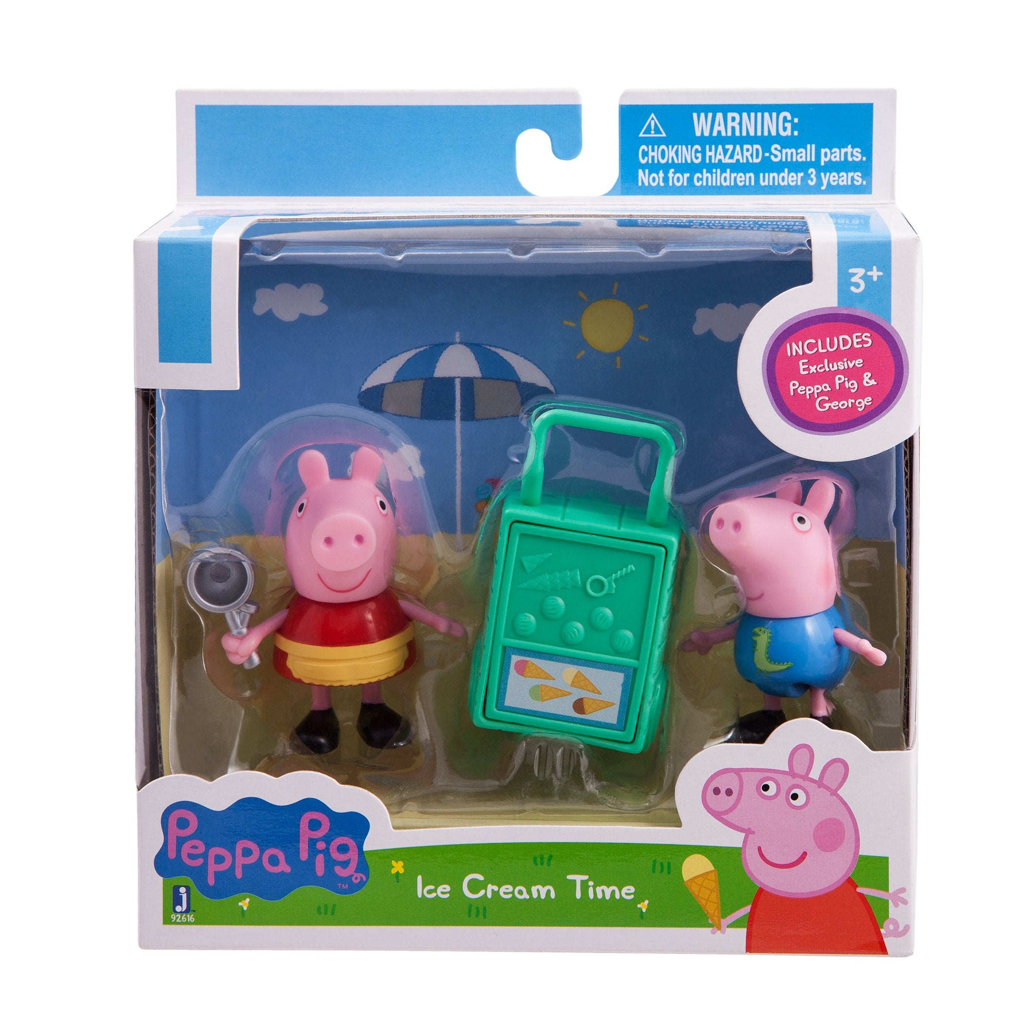 Peppa Pig - Conjunto de Brinquedos Figura da Peppa Sorveteira e seu Irmão George