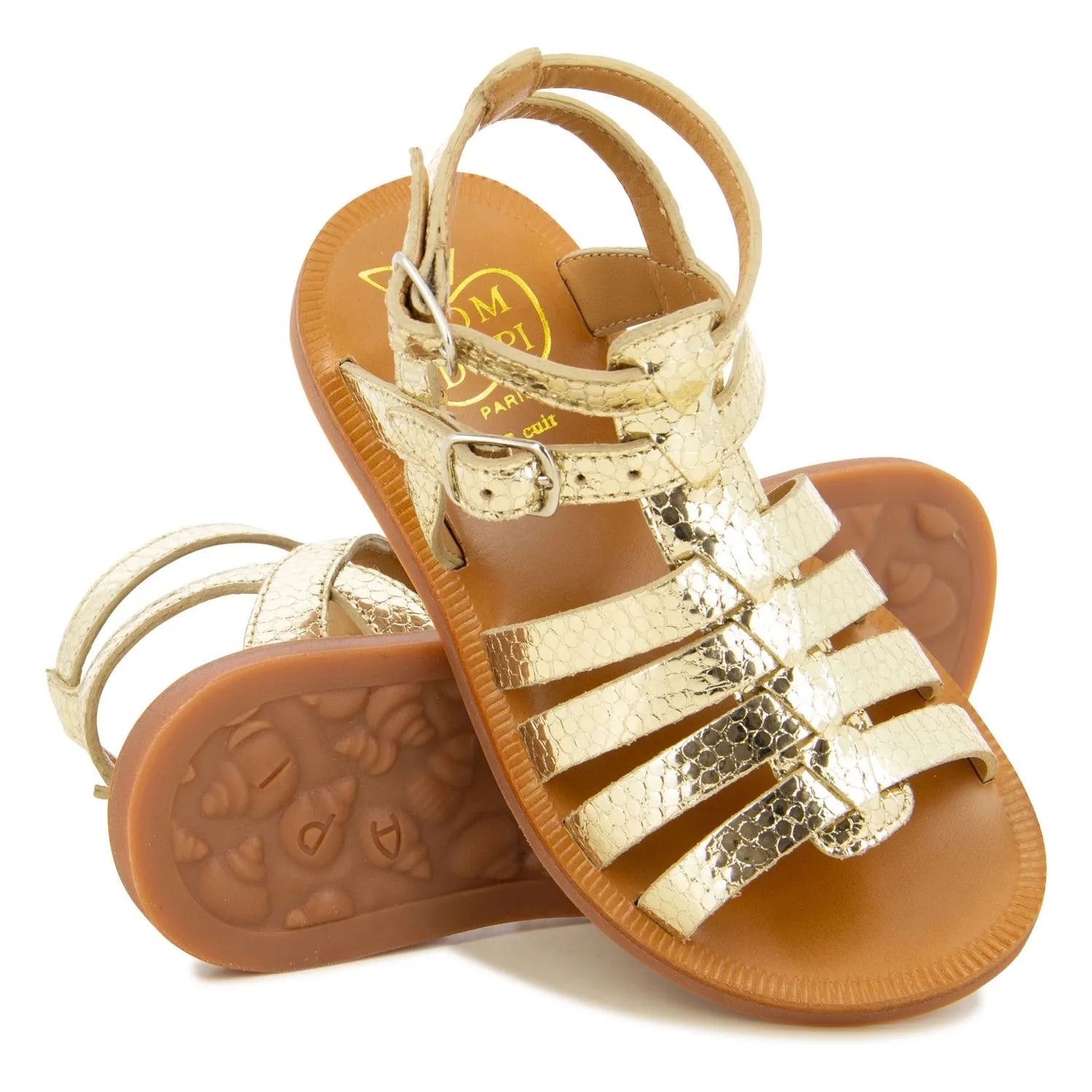 Pom d'Api - Plagette Gladiator Sandalet | Or