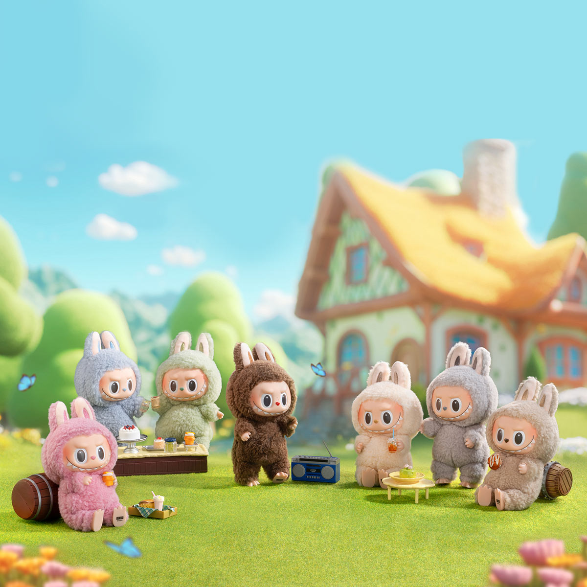 Pop Mart - Orijinal Labubu THE MONSTERS: Exciting Macaron Vinil Peluş Bebek Süpriz Kör Paket