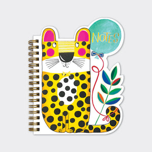 Rachel Ellen - Leopar Şekilli Tel Ciltli Defter