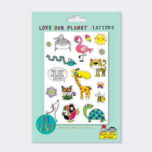 Rachel Ellen - Love Our Planet Children's Temporary Tattoos