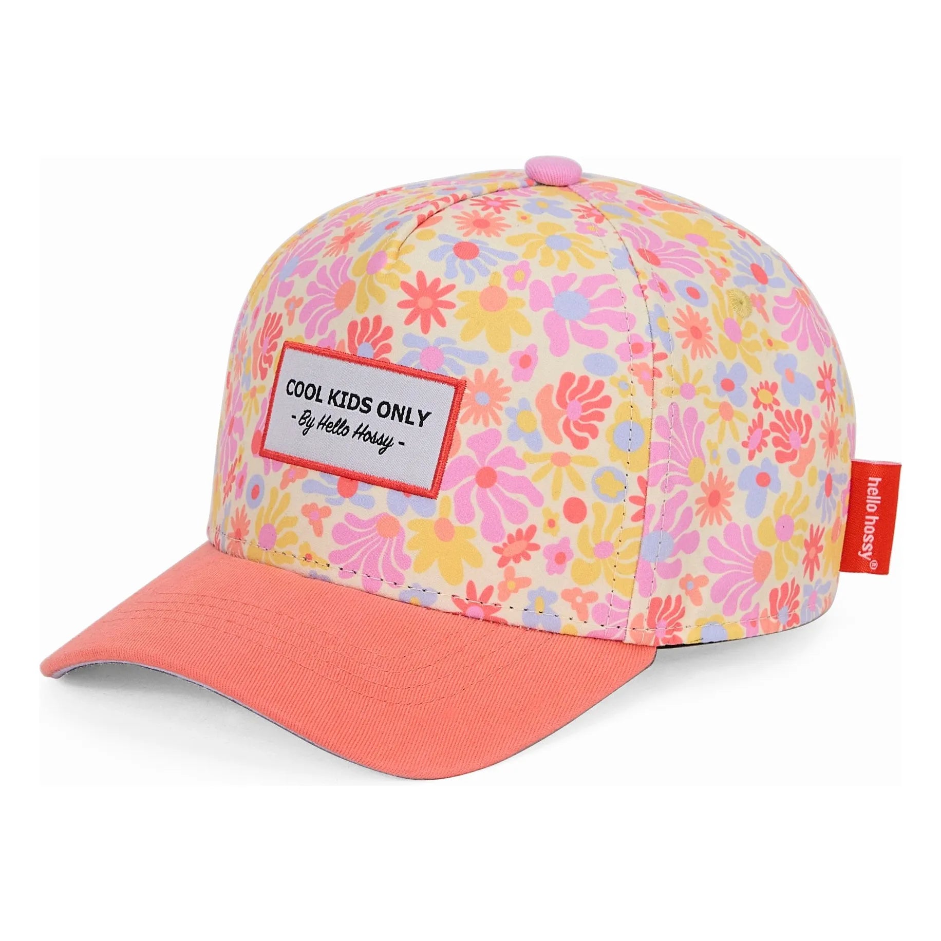 Hello Hossy - Retro Flowers Kavisli Siperlikli Şapka | Pembe