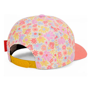 Hello Hossy - Retro Flowers Kavisli Siperlikli Şapka | Pembe