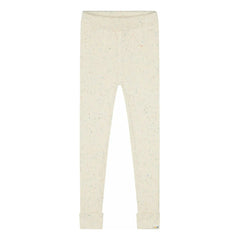 Yuki - Ribbed Organic Cotton Leggings | Heather White