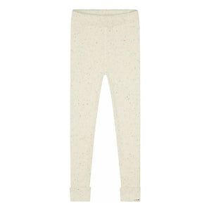 Yuki - Ribbed Organic Cotton Leggings | Heather White