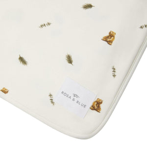 Rosa & Blue Baby Blanket - Brown Bear-Blankets-Brown Bear- | Natural Baby Shower