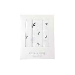 Rosa & Blue Muslin Squares - Koala - 3 Pack-Muslin Squares-Koala- | Natural Baby Shower