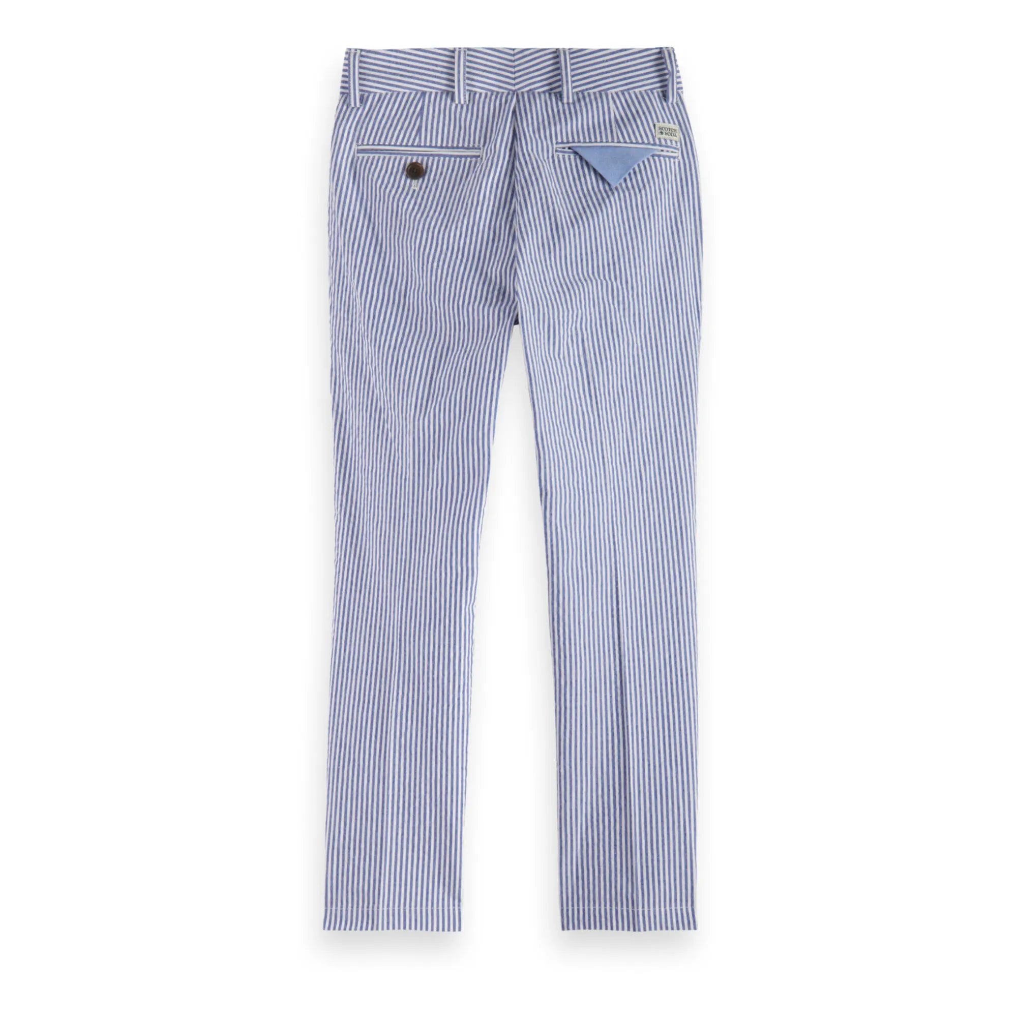 Scotch & Soda – Gestreifte Musselin-Chinohose | Blau