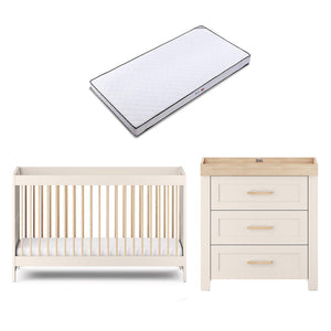 Silver Cross Seville 2 Piece Room Set - Cashmere Oak-Nursery Sets-Cashmere Oak-Classic Mattress | Natural Baby Shower