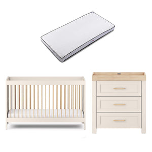 Silver Cross Seville 2 Piece Room Set - Cashmere Oak-Nursery Sets-Cashmere Oak-Premium Mattress | Natural Baby Shower