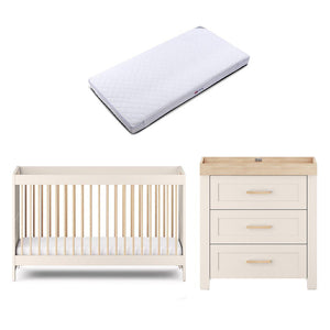 Silver Cross Seville 2 Piece Room Set - Cashmere Oak-Nursery Sets-Cashmere Oak-Superior Mattress | Natural Baby Shower