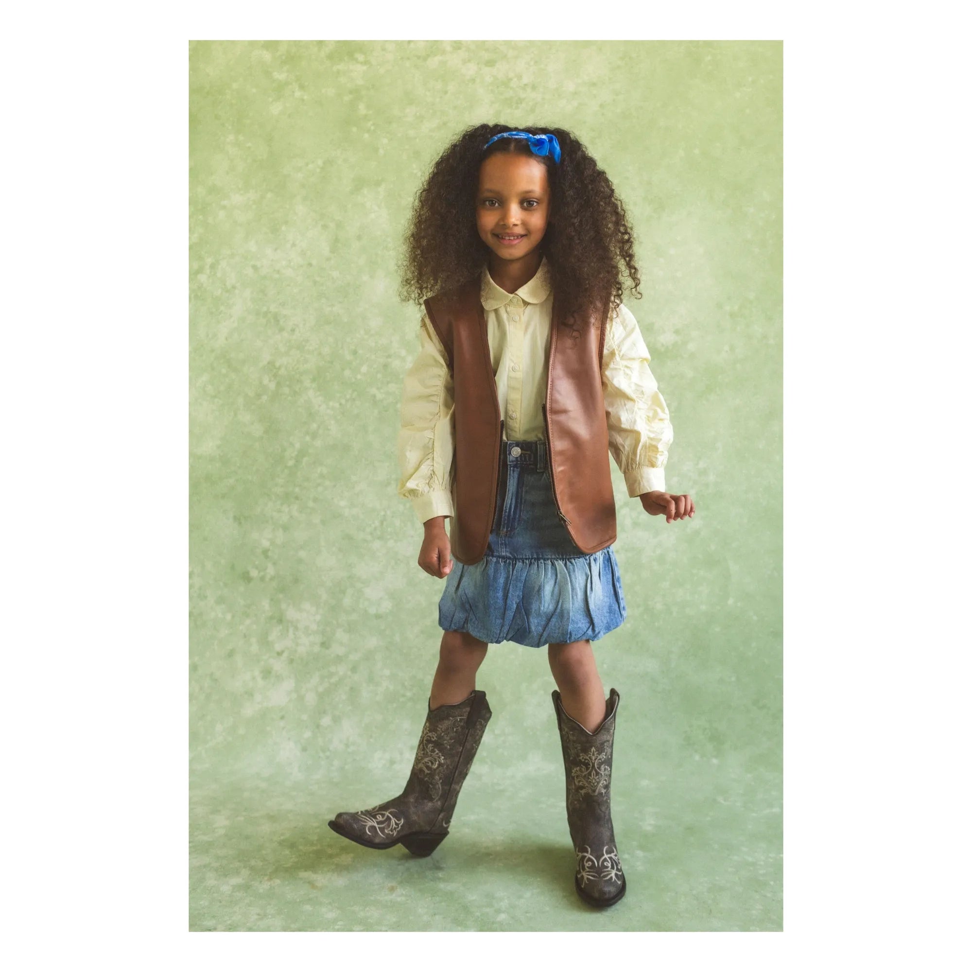 Fille Garçon - Ärmellose Jacke Can't Touch This Nappaleder | Haselnuss
