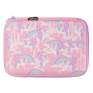 Smiggle - 3D Kabartmalı Hardtop Pembe Unicornlar Kalem Kutusu