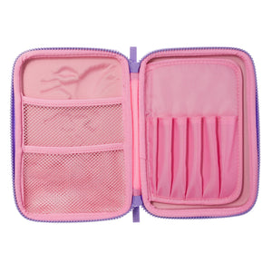 Smiggle - 3D Kabartmalı Hardtop Pembe Unicornlar Kalem Kutusu