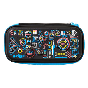 Smiggle - 3D Kabartmalı Hardtop Siyah Küçük Kalem Kutusu