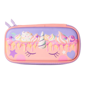 Smiggle - 3D Kabartmalı Hardtop Unicorn Kalem Kutusu