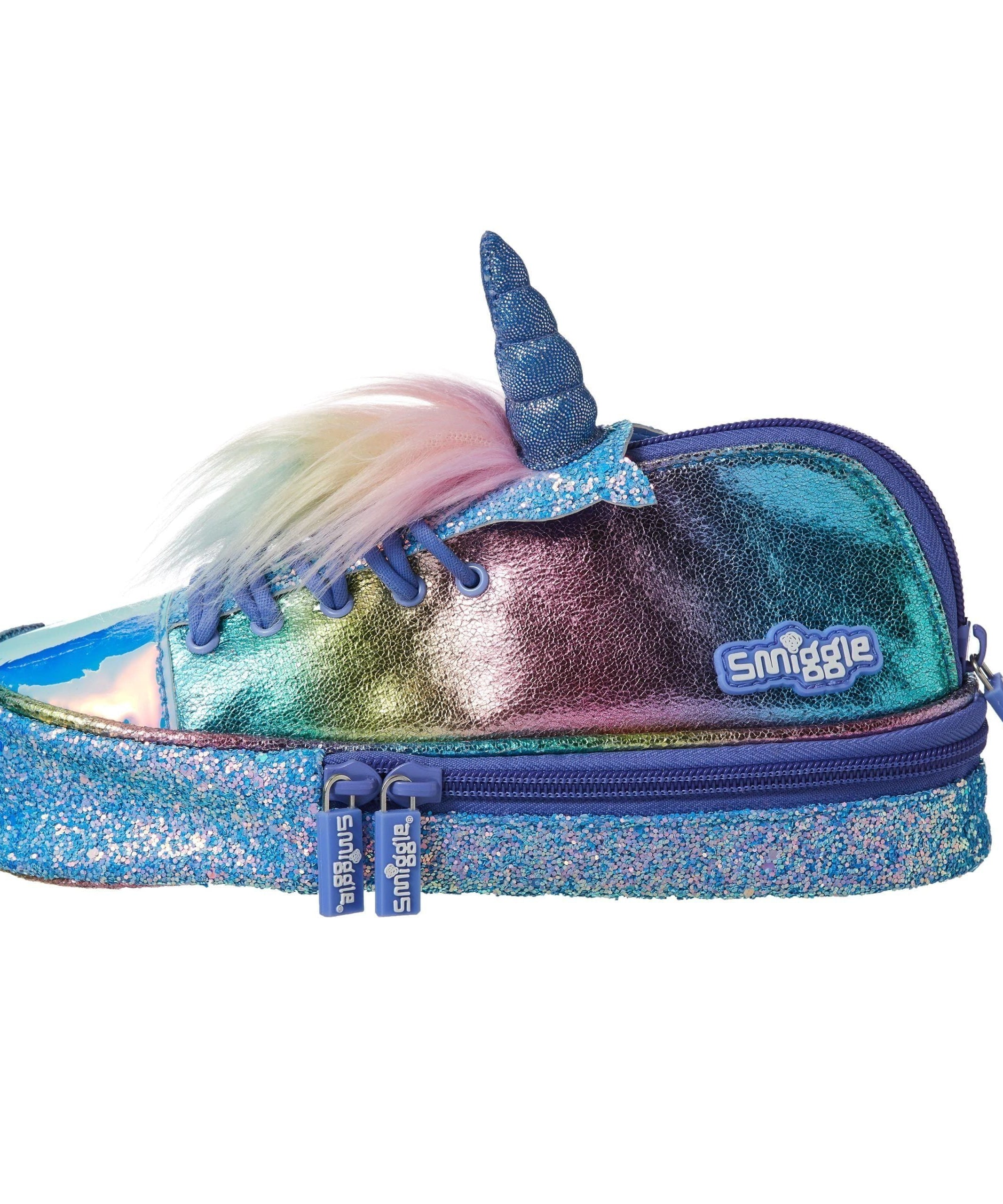 Smiggle - Ayakkabı Mor Unicorn Boynuzlu Kalem Kutusu - Dinossi
