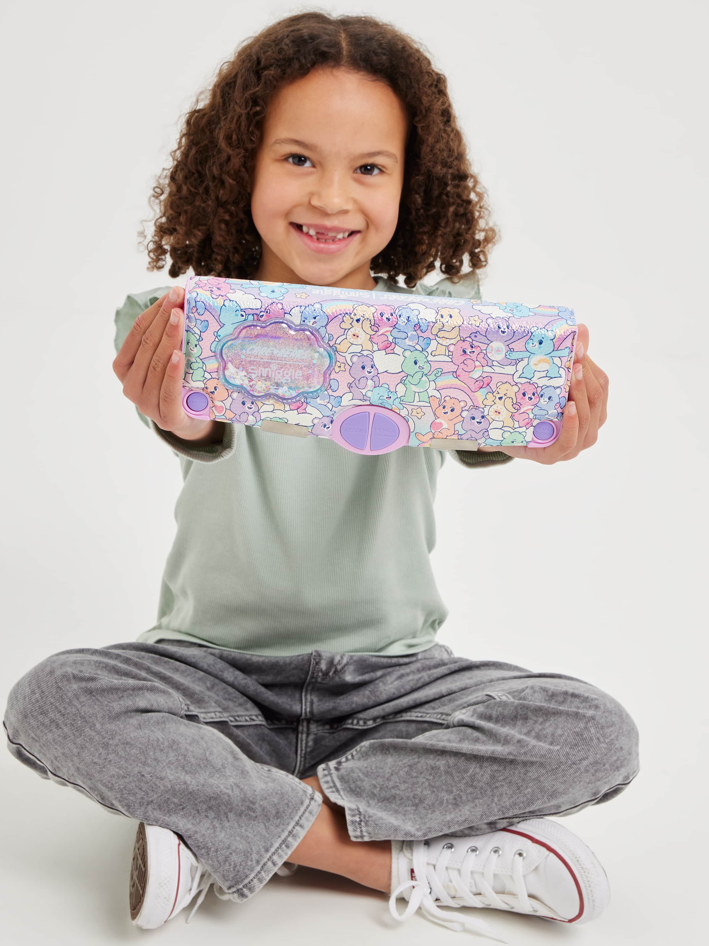 Smiggle - مجموعة أدوات مكتبية وصندوق قلم أوتوماتيكي على شكل دببة Poput