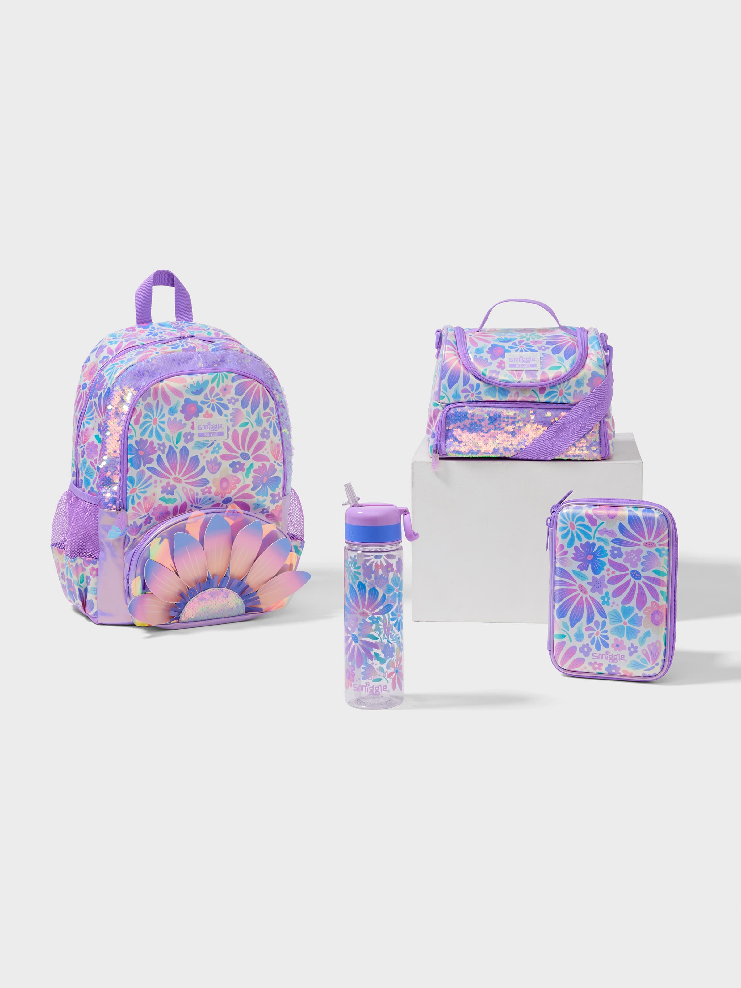 Smiggle - Ensemble de 4 sacs scolaires Bloom