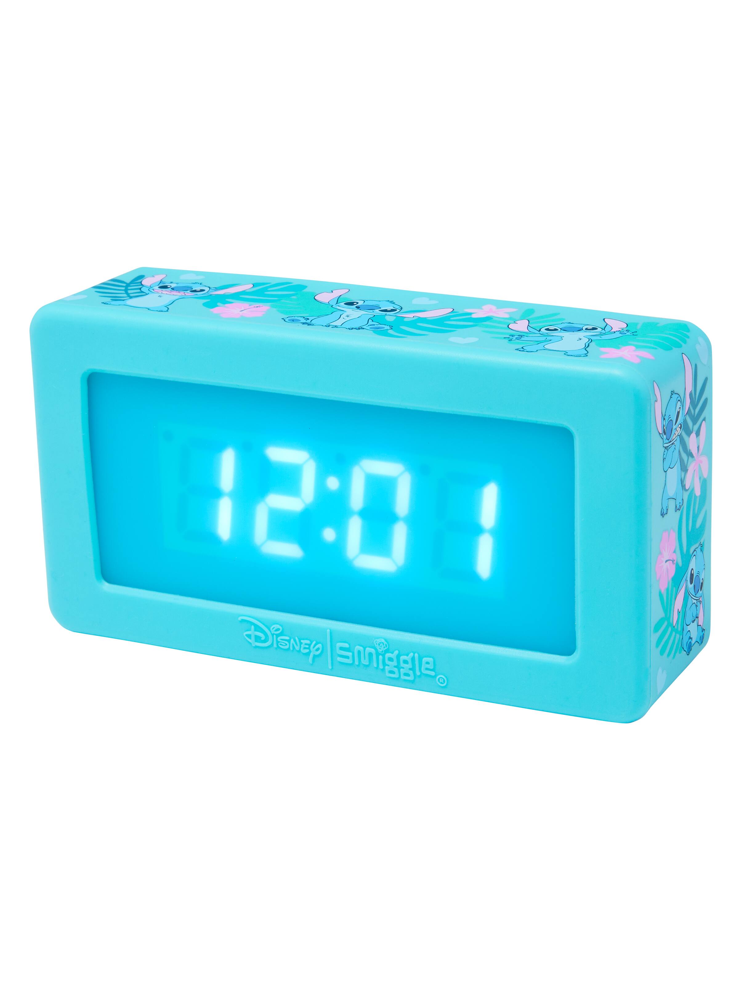 Smiggle Disney Stitch Reloj de Mesa Digital Activado por Voz