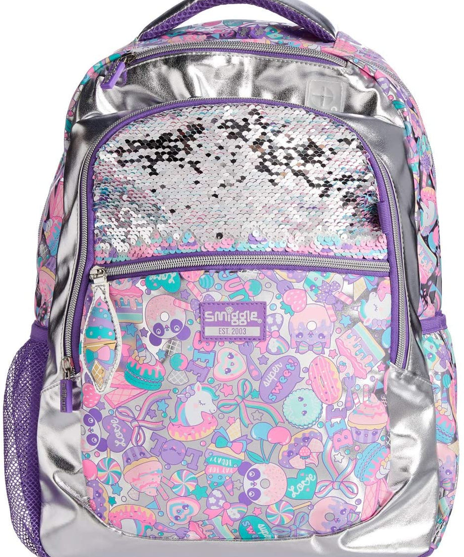 Smiggle - Flashy Sequin Klasik Okul Sırt Çantası