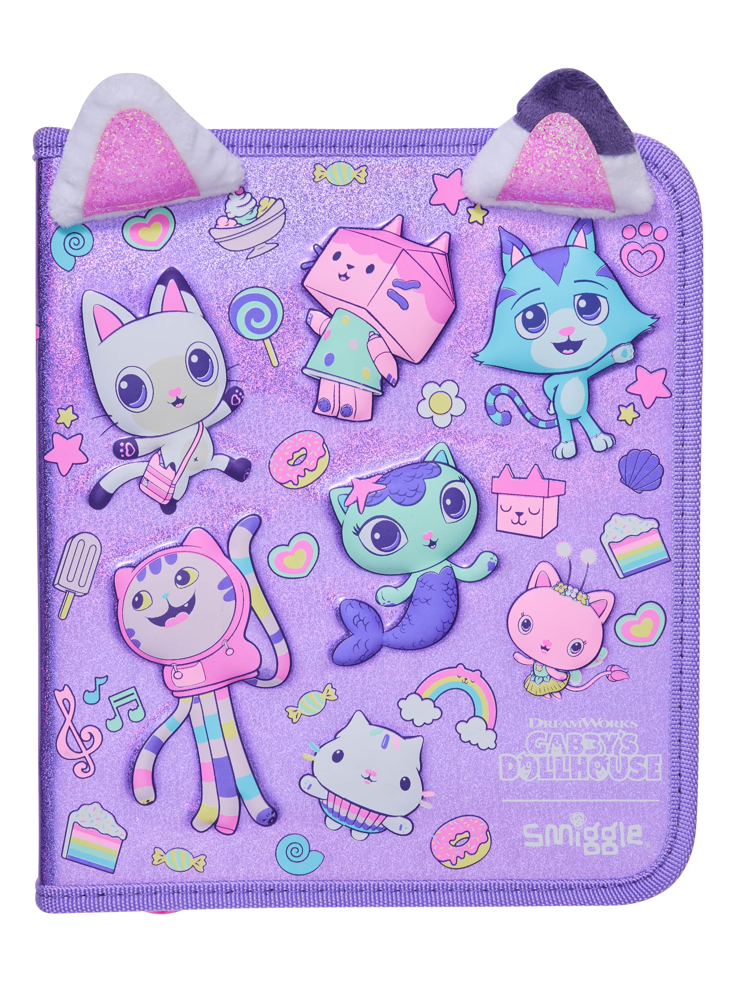 Smiggle - Estojo de Lápis e Conjunto de Papelaria Gabbys Dollhouse