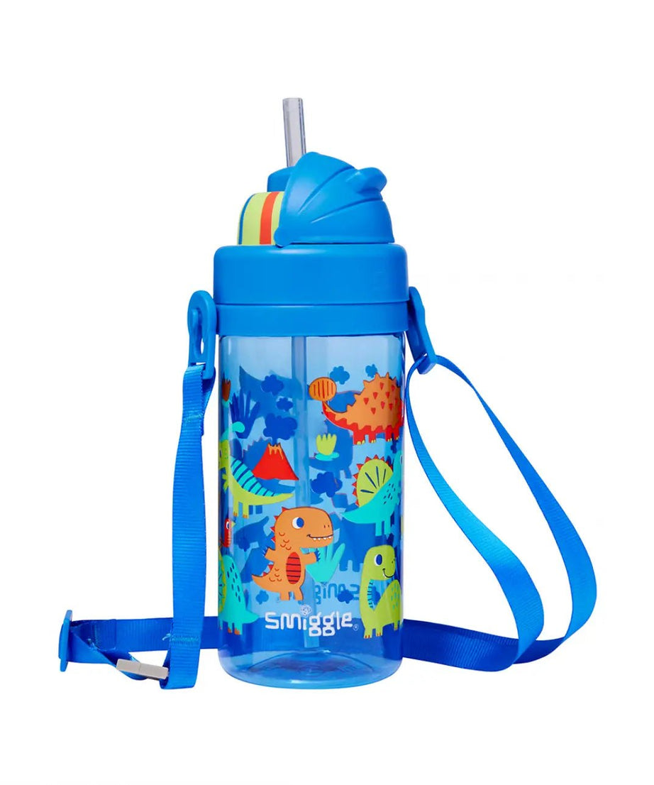 Smiggle - قمقمه Glide Teeny Tiny Dinossi طراحی 400 ML بدون BPA با نی مخفی