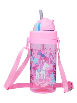 Smiggle - Glide Teeny Tiny Straw 440ML BPA Free Hanging Water Bottle