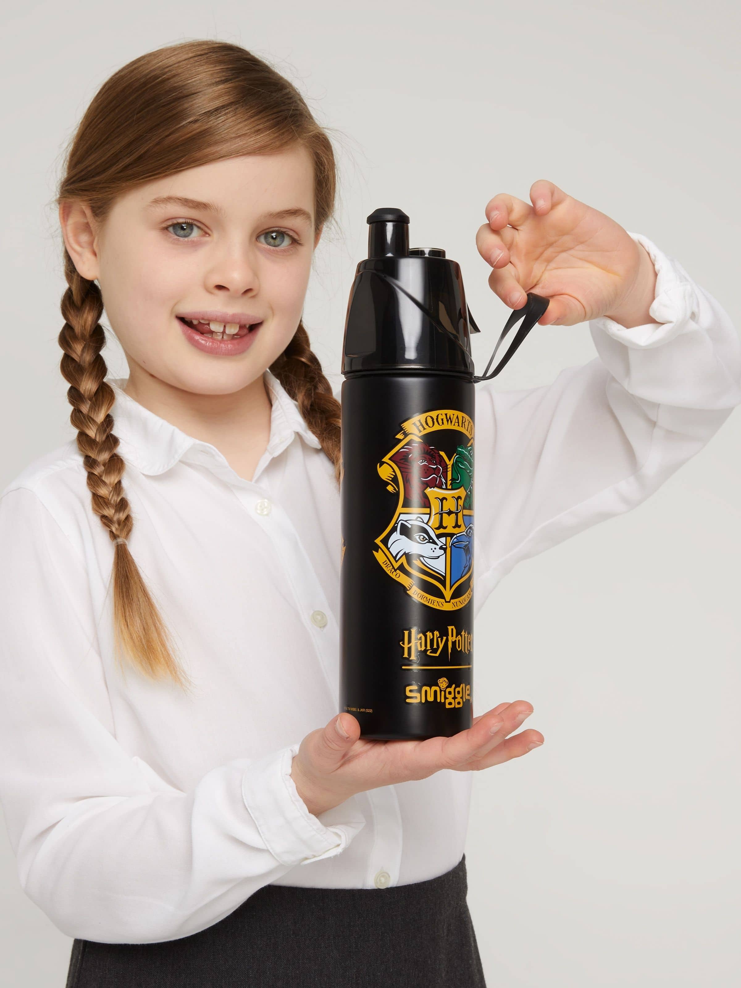 Smiggle - Harry Potter Botella de acero mate con rociador de agua 500ML