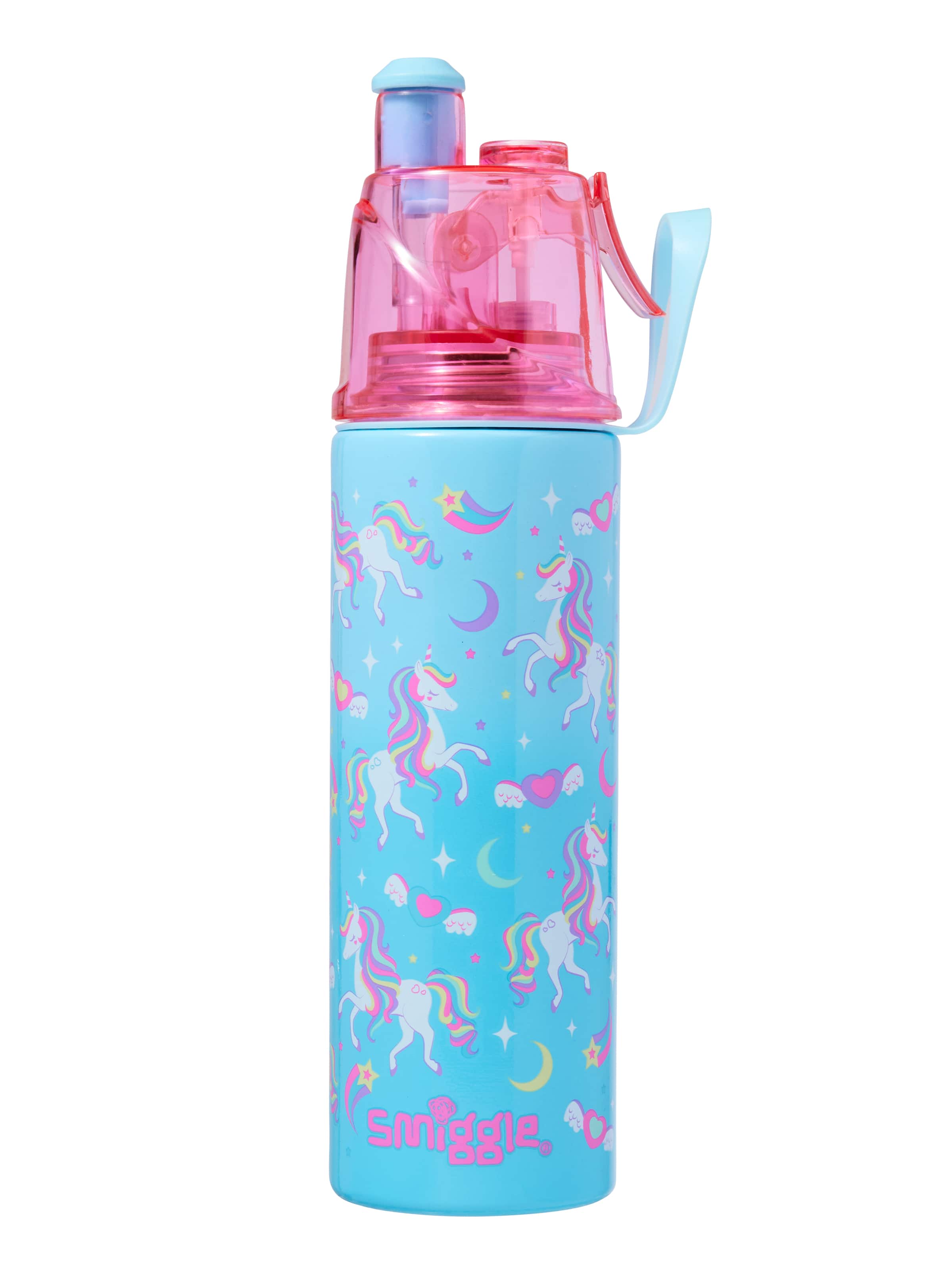 Smiggle - قمقمه استیل 500ML با اسپری آب Livin