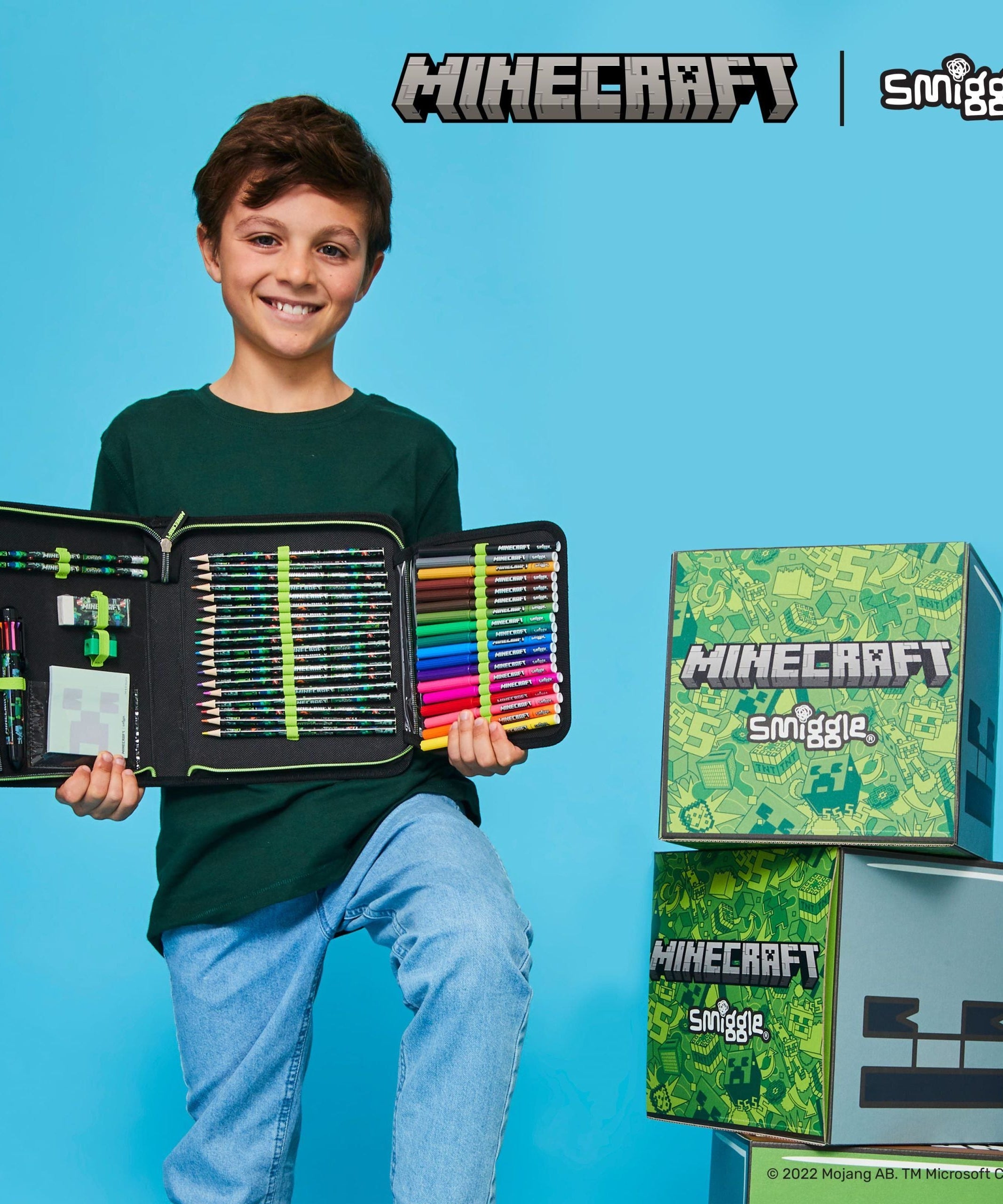Smiggle - Minecraft Kırtasiye Seti ve Kalem Kutusu