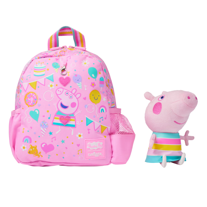 Smiggle - Sac à dos maternelle avec jouet amovible Peppa Pig