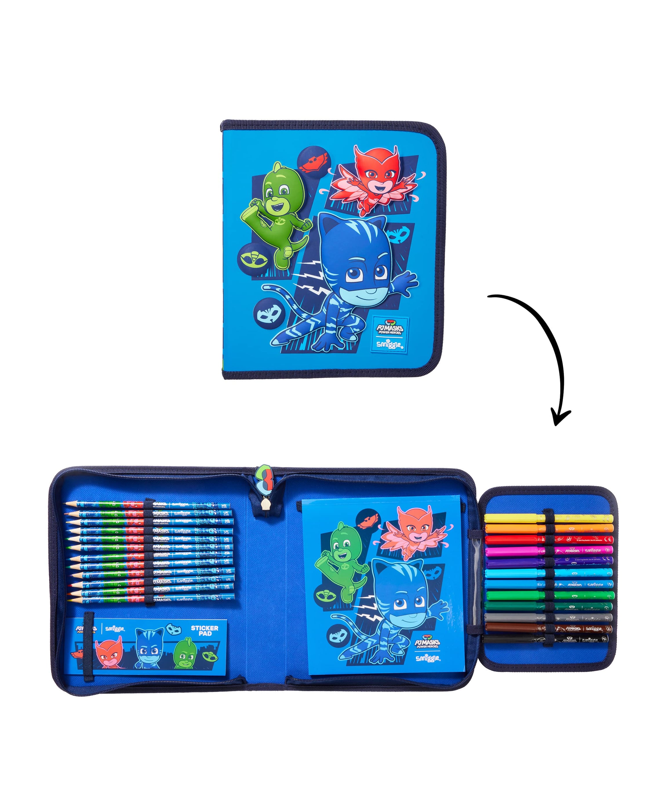 Smiggle - PJ Mask Kırtasiye Seti ve Kalem Kutusu