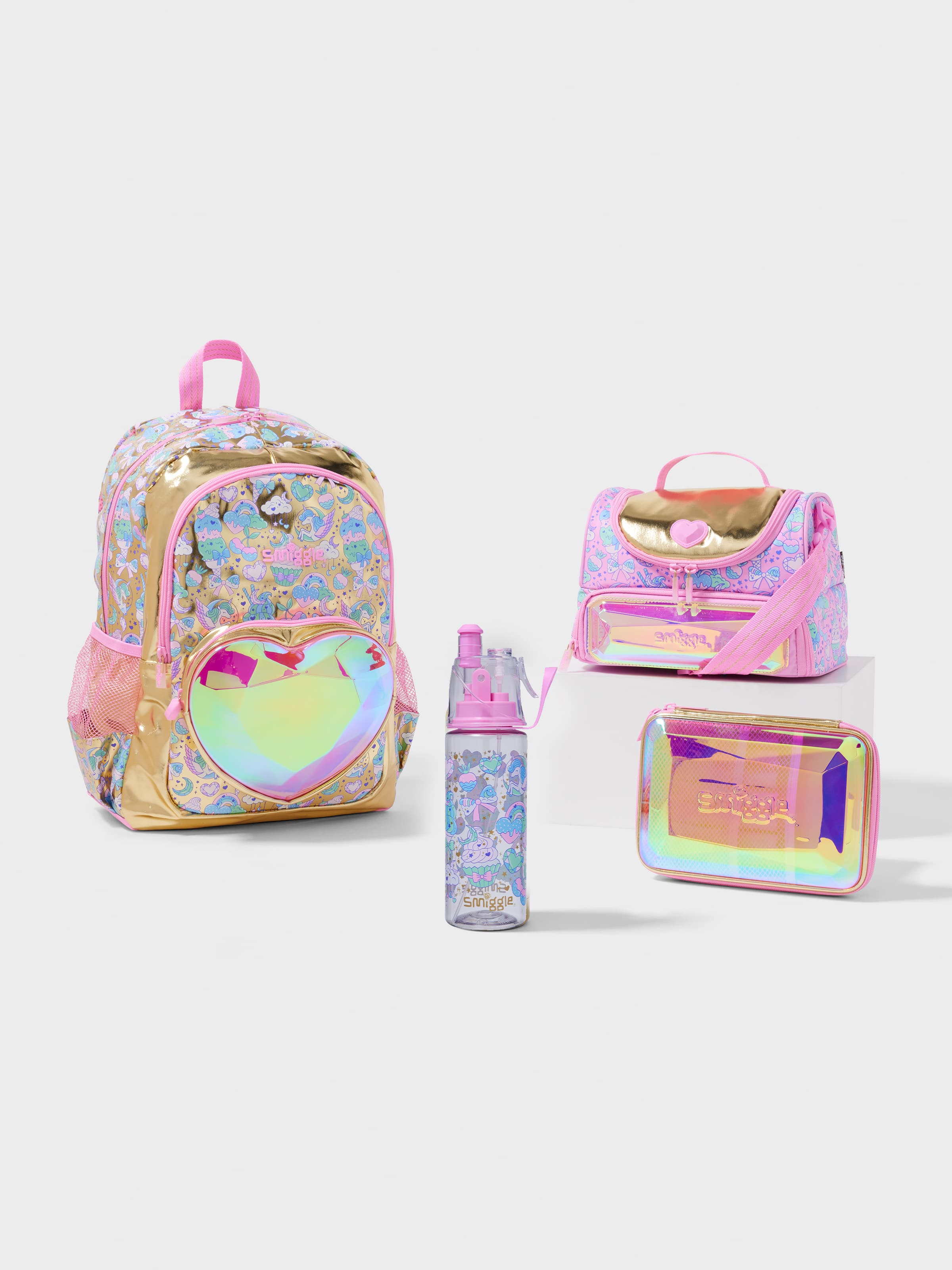 Smiggle - Радужный набор из 4 школьных сумок