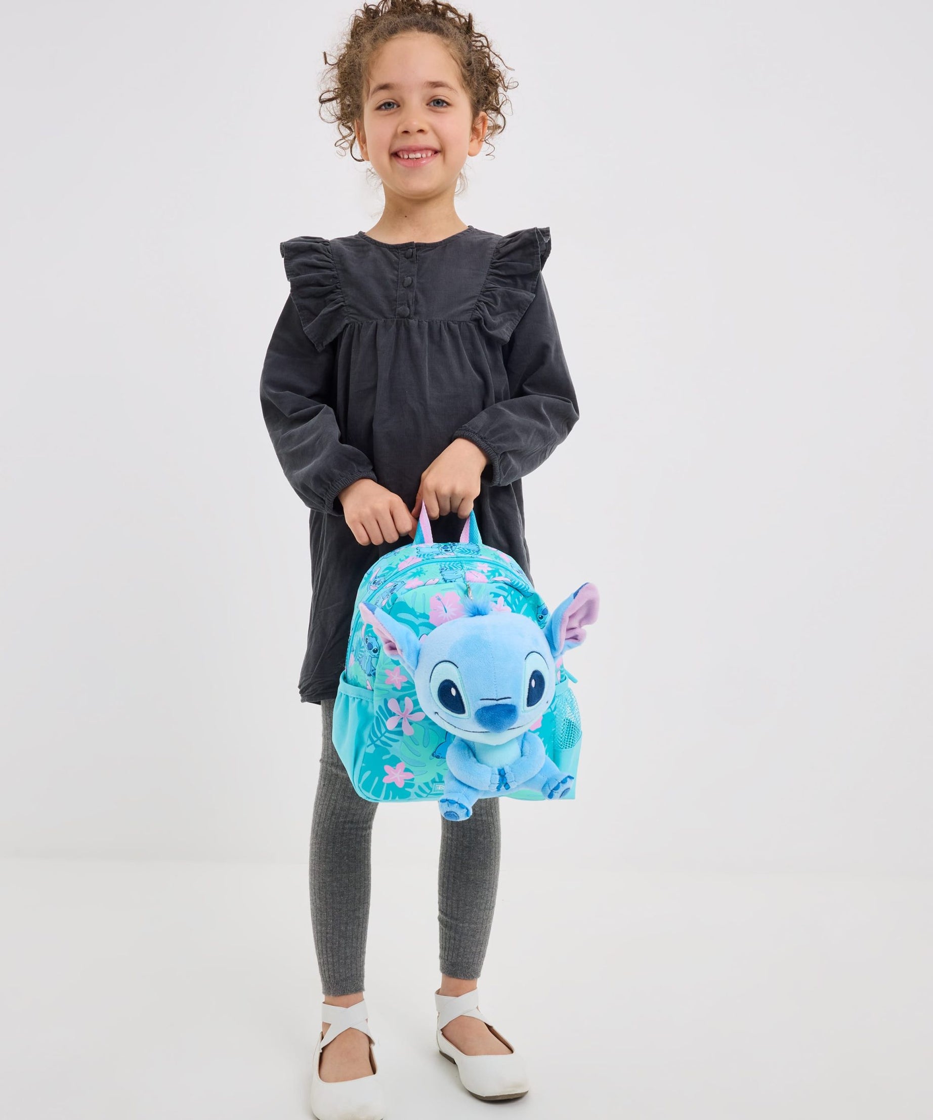 Smiggle - Stitch Çıkarılabilir Oyuncaklı Kreş Okul Sırt Çantası