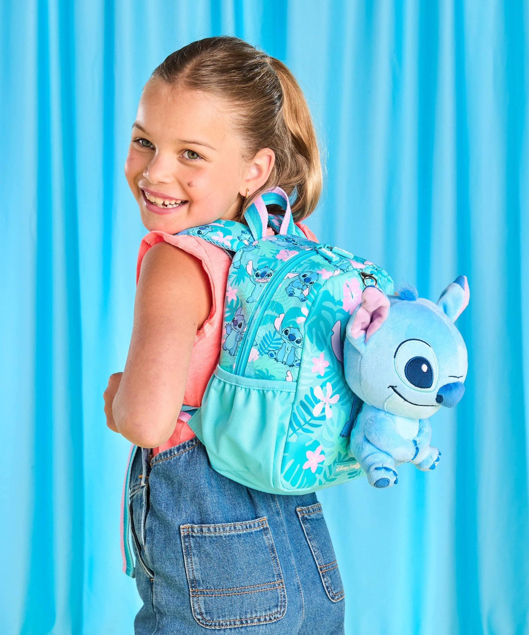Smiggle - Stitch Çıkarılabilir Oyuncaklı Kreş Okul Sırt Çantası