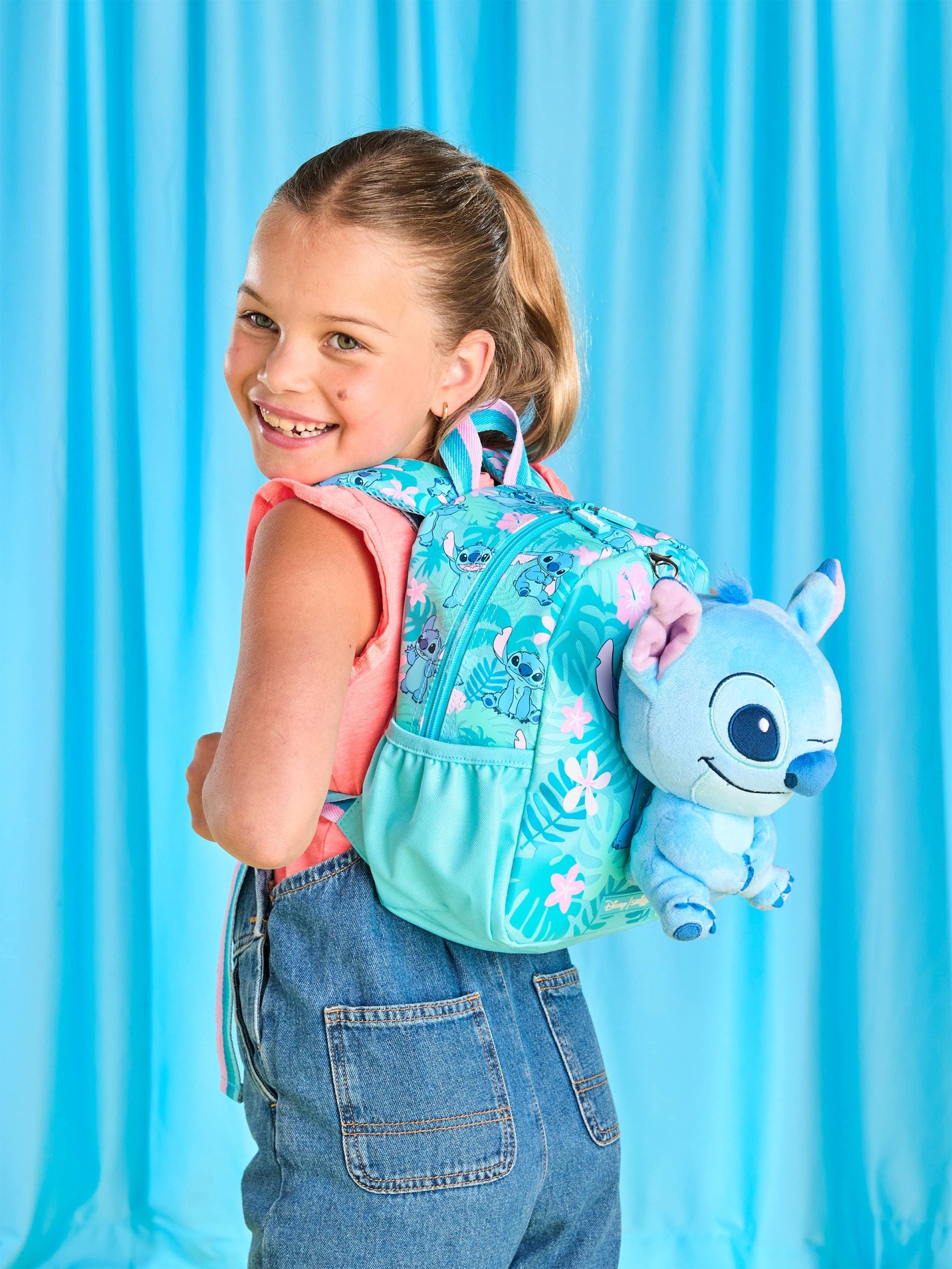 Smiggle - Stitch Çıkarılabilir Oyuncaklı Kreş Okul Sırt Çantası
