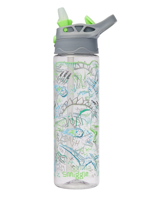 Smiggle - Botella de agua sin BPA con boquilla automática Super Charge 650ML