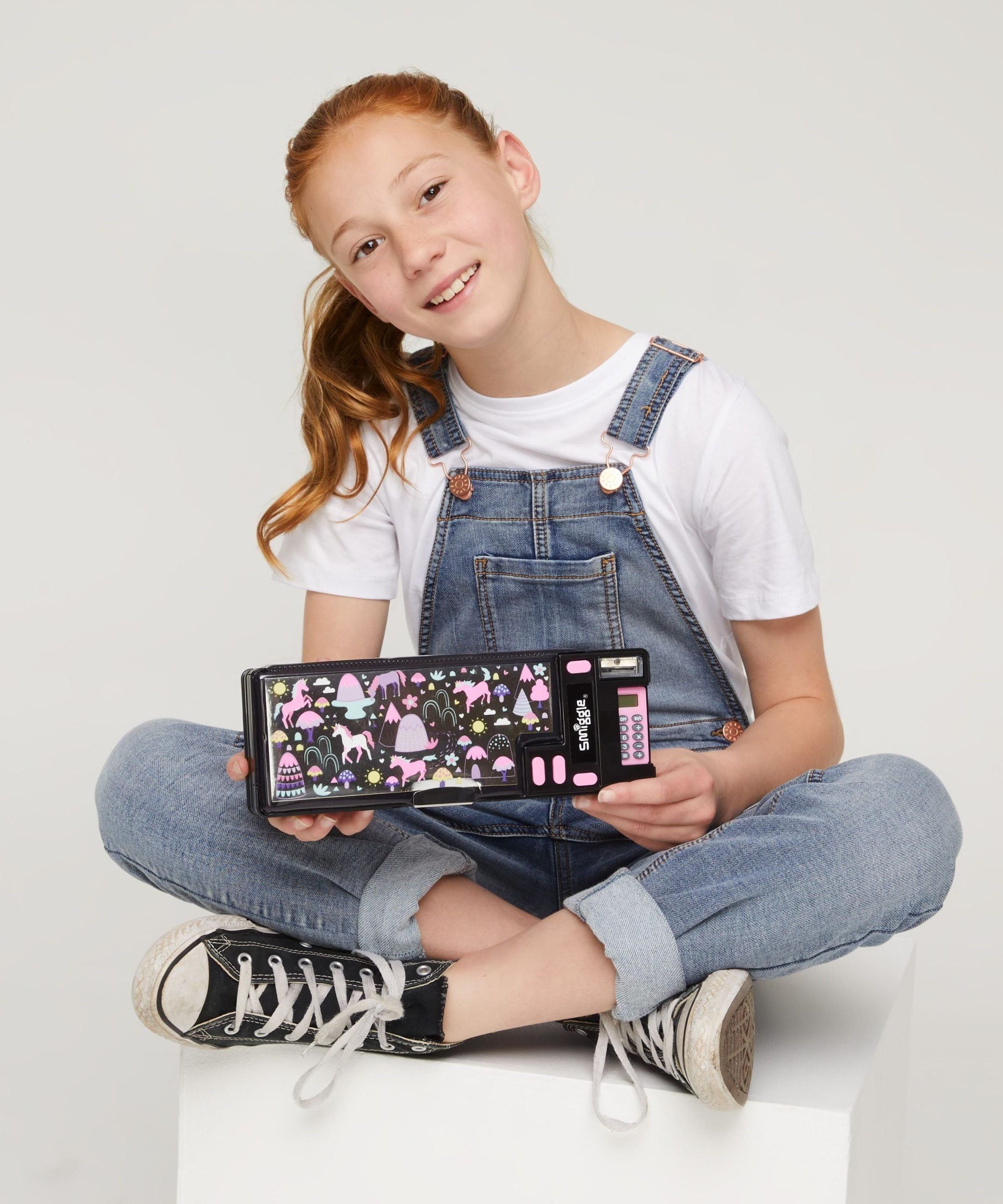 Smiggle - Vibin Hesap Makineli Otomatik Kalem Kutusu - Dinossi