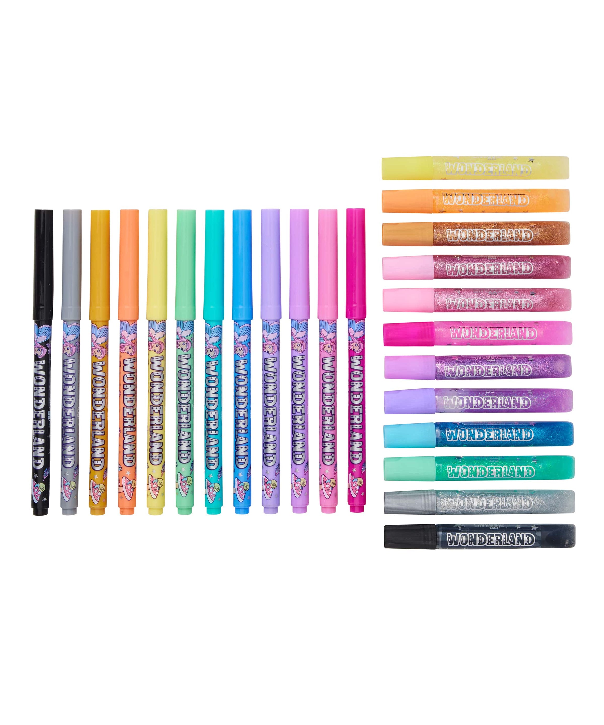Smiggle - Wonderland Kokulu Boyama Kalemi ve Simli Yapıştırıcı Seti