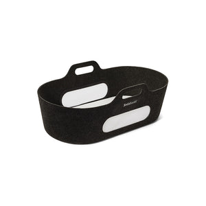 SnuzBaskit Graphite Moses Basket + Walnut Stand - Graphite / Walnut-Moses Baskets-Graphite / Walnut- | Natural Baby Shower