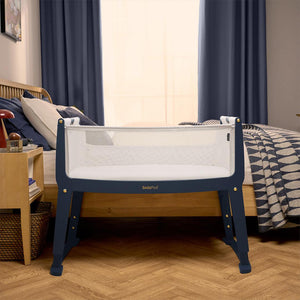 Snuz SnuzPod Studio Bedside Crib - London Navy-Bedside Cribs-London Navy- | Natural Baby Shower