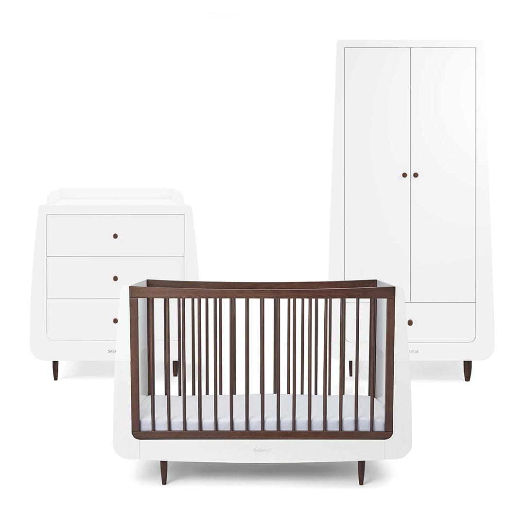 SnuzKot 3 Piece Nursery Furniture Set - The Natural Edit - Ebony-Nursery Sets-Ebony-No Mattress | Natural Baby Shower