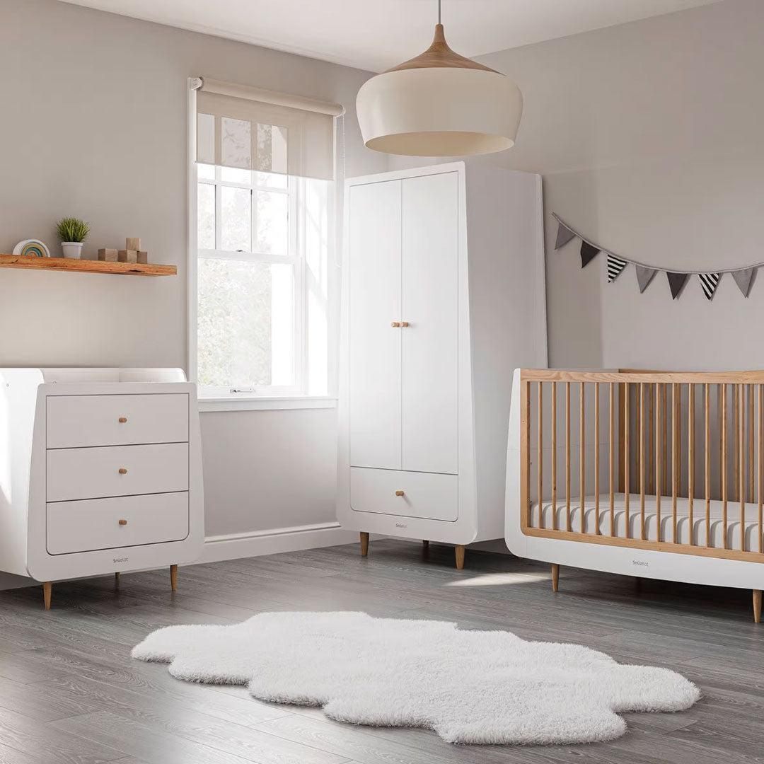 SnuzKot Skandi 3 Piece Nursery Furniture Set - Natural-Nursery Sets-Natural-No Mattress | Natural Baby Shower