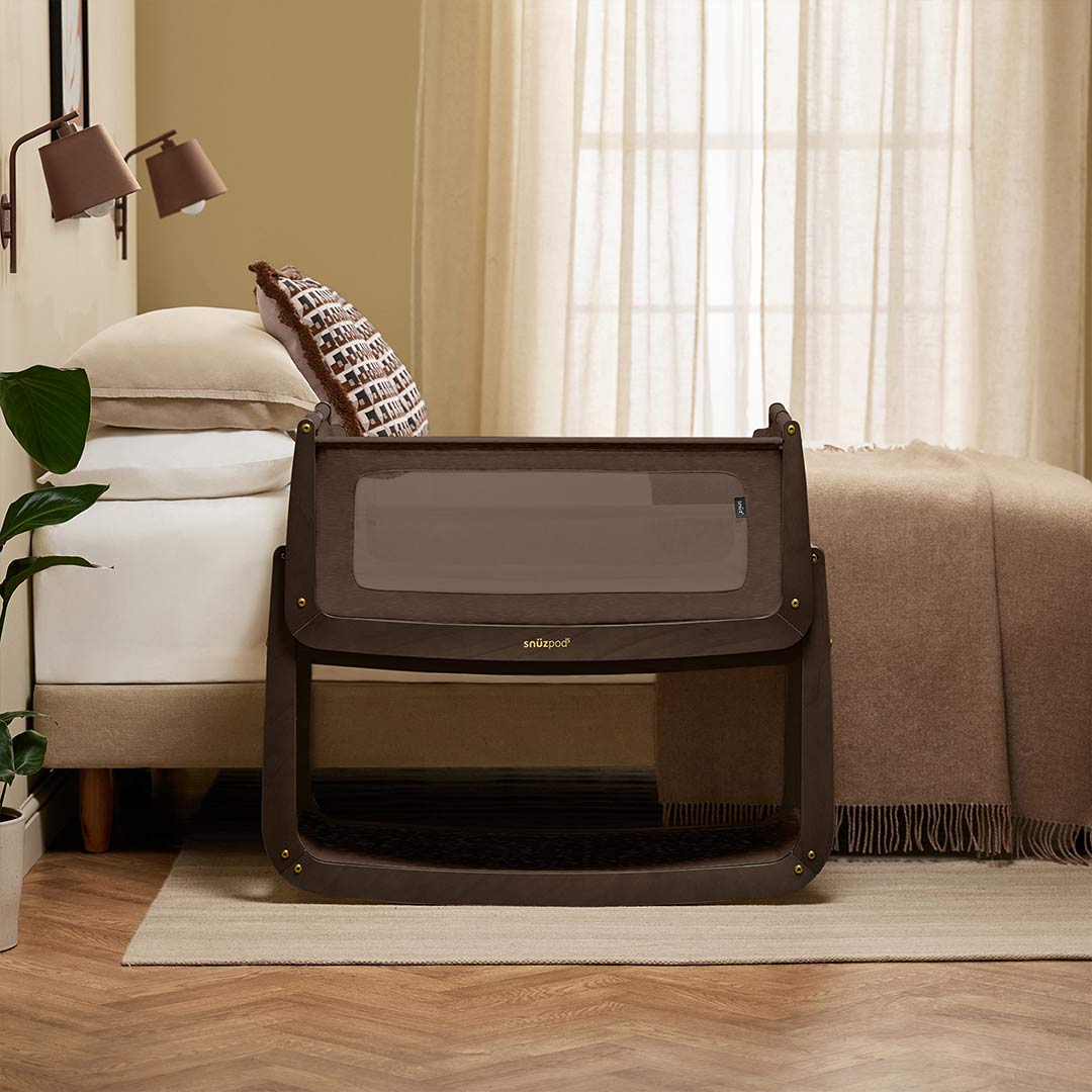 SnuzPod 5 Bedside Crib - Chocolate-Bedside Cribs-Chocolate-Crib | Natural Baby Shower