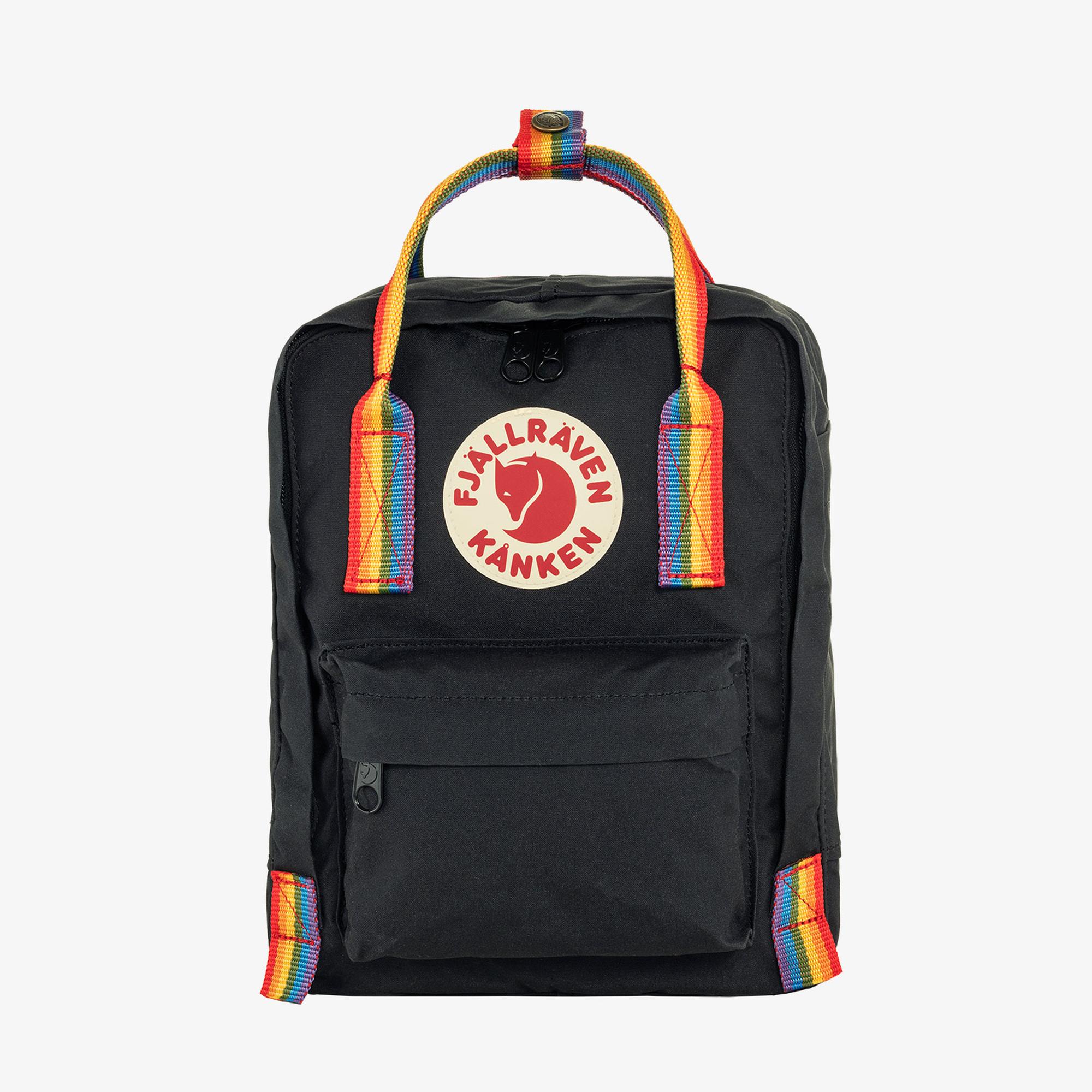 Fjällräven Kånken - Zaino Mini Arcobaleno Unisex Nero