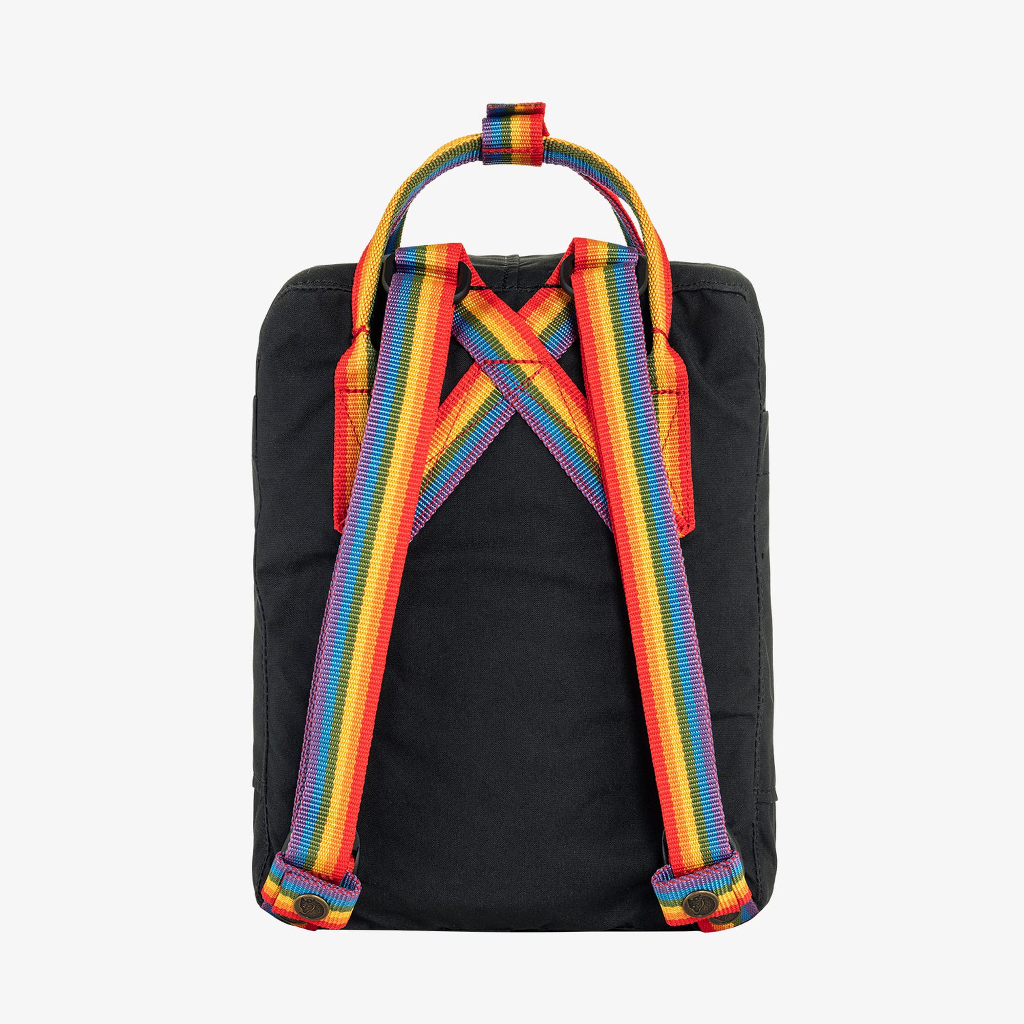 Fjällräven Kånken - Zaino Mini Arcobaleno Unisex Nero