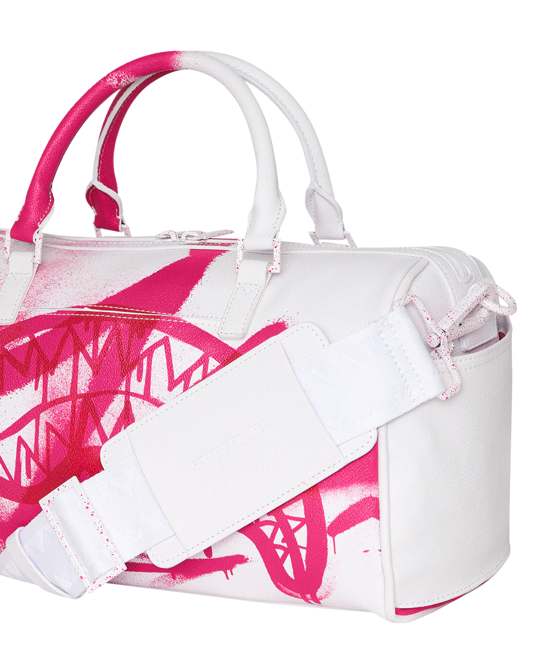 Sprayground - Borsa a Mano e a Spalla Rosa e Bianca Storm