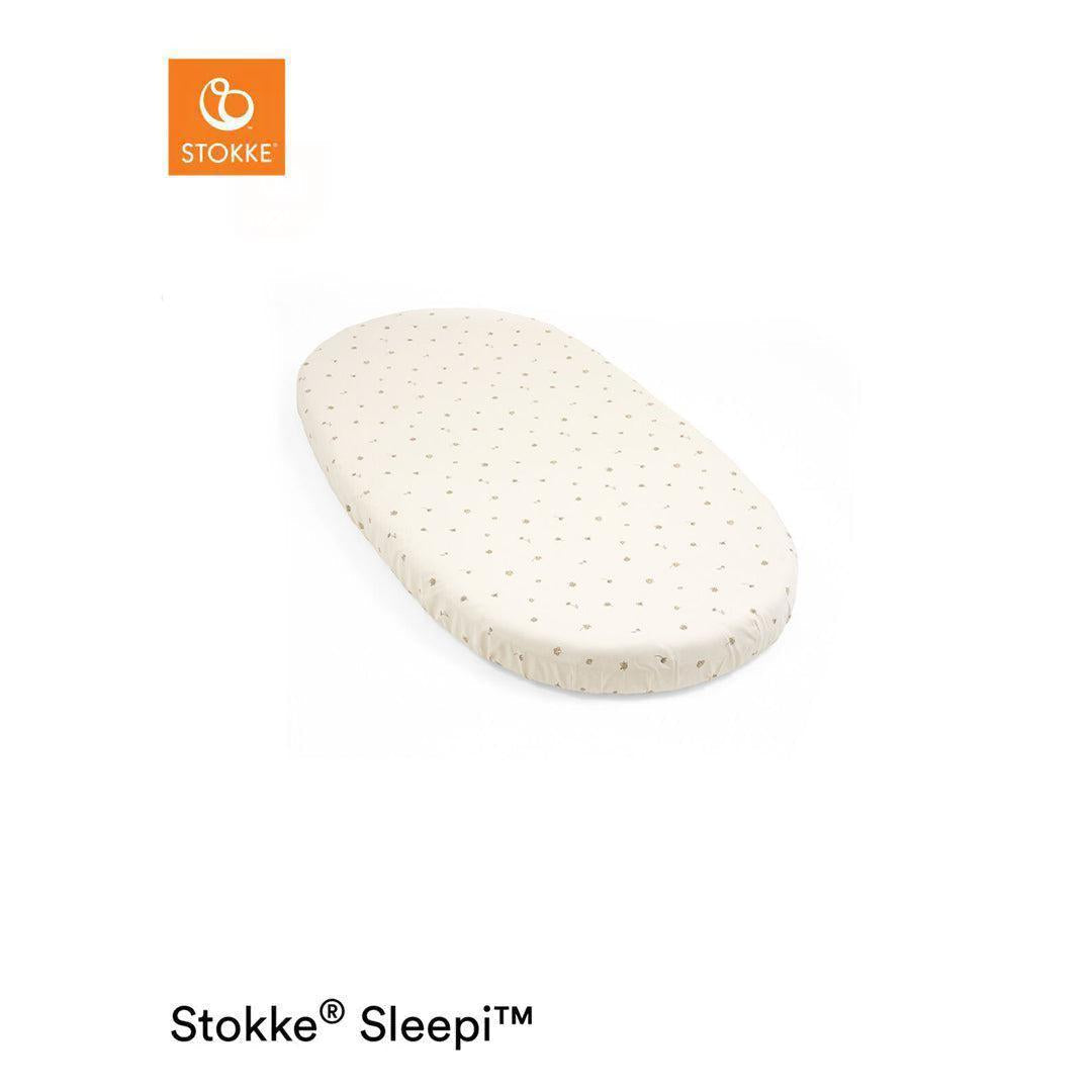 Stokke Sleepi Bed Fitted Sheet - Flower Ecru Osc-Sheets-Flower Ecru Osc- | Natural Baby Shower