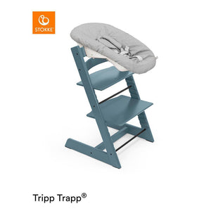 Stokke Tripp Trapp Highchair + Newborn Set-Highchairs-Fjord Blue- | Natural Baby Shower